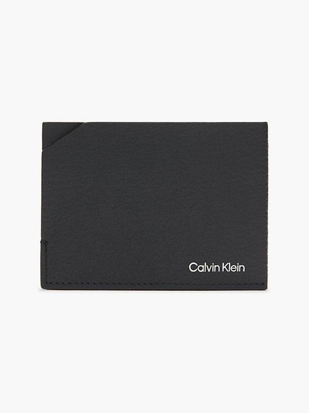 Calvin Klein USA Leather Mens Cardholder Black 1364725-TK